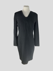 The Fold black wool blend long sleeve dress size UK14/US10