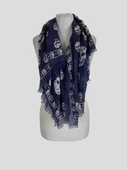 Alexander McQueen iris skull print scarf