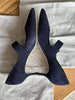 Manolo Blahnik navy suede heels size UK6.5/US8.5