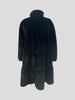 Ainea black faux fur A- line coat size UK10/US6