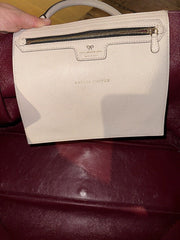 Anya Hindmarch cream leather tote large handbag