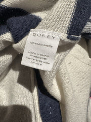Duffy white & navy 100% cashmere jumper size UK8/US4