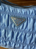 Prada blue Ruched Hobo small nylon handbag