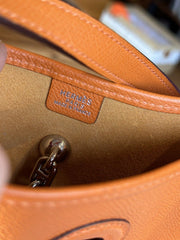 Hermes mini Vespa orange crossbody leather bag