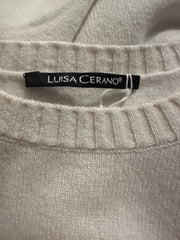 Luisa Cerano cream virgin wool & cashmere long sleeve jumper size UK12/US8
