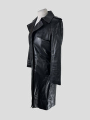 The Kooples black 100% lamb skin coat size UK8/US4