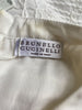 Brunello Cucinelli white cotton blend short sleeve dress size UK12/US8