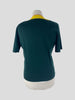 Celine green 100% wool short sleeve top size UK6/US2