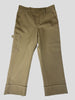 Chloe khaki straight leg cropped trousers size UK10/US6