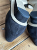 Giorgio Armani black suede flat shoes size UK6/US8