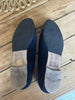 Walter Milano navy & brown suede flat pumps size UK8/US10