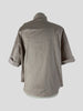 Brunello Cucinelli beige cotton blend shirt sleeve shirt size UK8/US4