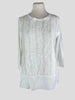 St Barth Mare white print 3/4 sleeve top size UK10/US6