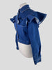 Sara Battaglia blue denim cotton blend jacket size UK12/US8
