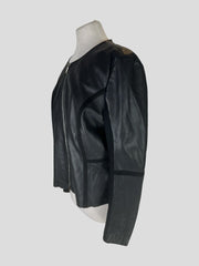 Rino & Pelle black 100% lamb leather jacket size UK16/US12