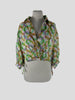 Sandro multicoloured print cropped top size UK8/US4