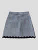 Miu Miu black & white cotton blend A- line skirt size UK10/US6