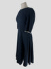 Jil Sandro navy short sleeve cotton blend dress size UK10/US6