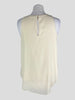 Brunello Cucinelli cream silk blend sleeveless top size UK10/US6