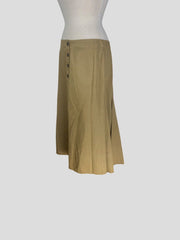 Joseph beige 100% cotton A- line skirt size UK14/US10