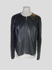 Rino & Pelle black 100% lamb leather jacket size UK16/US12