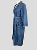 Ganni blue denim 100% cotton belted coat size UK10/US6