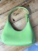 By Far green leather mini handbag
