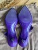 Gianvito Rossi purple leather pointed toe heels size UK7/US9