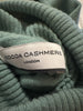 Cocoa Cashmere green 100% cashmere polo neck jumper size UK6/US2