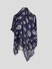 Alexander McQueen iris skull print scarf