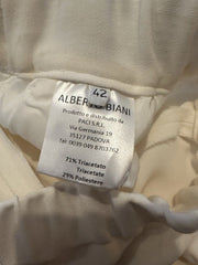Alberto Biani cream straight leg trousers size UK10/US6