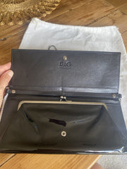 D&G black patent leather small chain crossbody bag