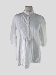 Burberry Brit white 100% cotton 3/4 sleeve shirt size UK10/US6