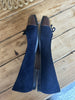 Walter Milano navy & brown suede flat pumps size UK8/US10