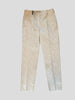 Peserico white & beige cotton blend cropped trousers size UK10/US6