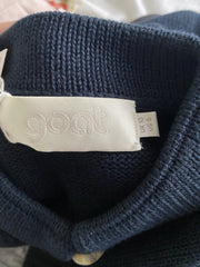 Goat navy 100% cotton cardigan size UK10/US6