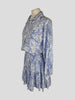 Melissa Odabash blue & white long sleeve dress size UK8/US4