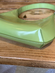 By Far green leather mini handbag