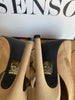 Senso beige suede open toe heels size UK5/US7