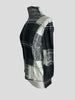Akris black & cream cashmere & silk polo neck jumper size UK10/US6