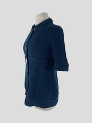 Goat navy 100% cotton cardigan size UK10/US6