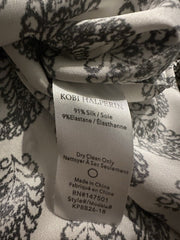 Kobi Halperin black & white silk blend blouse size UK10/US6