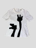 Acne Studios white 109% cotton short sleeve top size UK10/US6