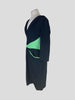 Roksanda navy & green 3/4 sleeve dress size UK16/US12