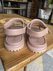 Dior D- Wave powder pink lamb skin flat sandals size UK8.5/US10.5