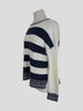Duffy white & navy 100% cashmere jumper size UK8/US4
