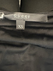 Gucci black short sleeve wrap top size UK6/US2