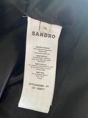 Sandro navy wool blend coat size UK6/US2