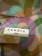 Sandro multicoloured print cropped top size UK8/US4