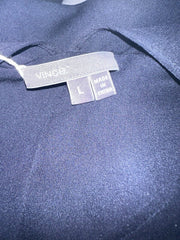 Vince black 100% silk short sleeve top size UK12/US8